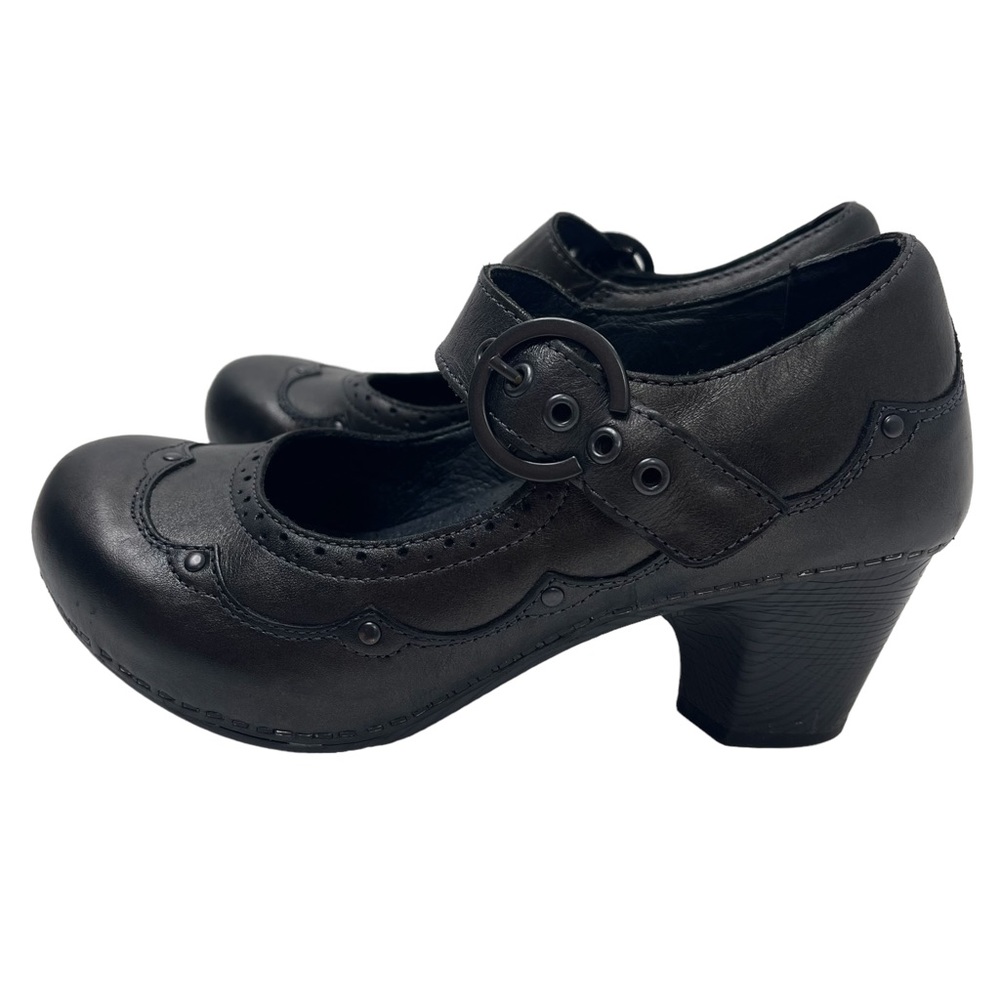 DANSKO Nevin Leather Mary Jane Size 37 EU / 6.5 -7 US Western Buckle Heeled Shoe - Picture 3 of 12
